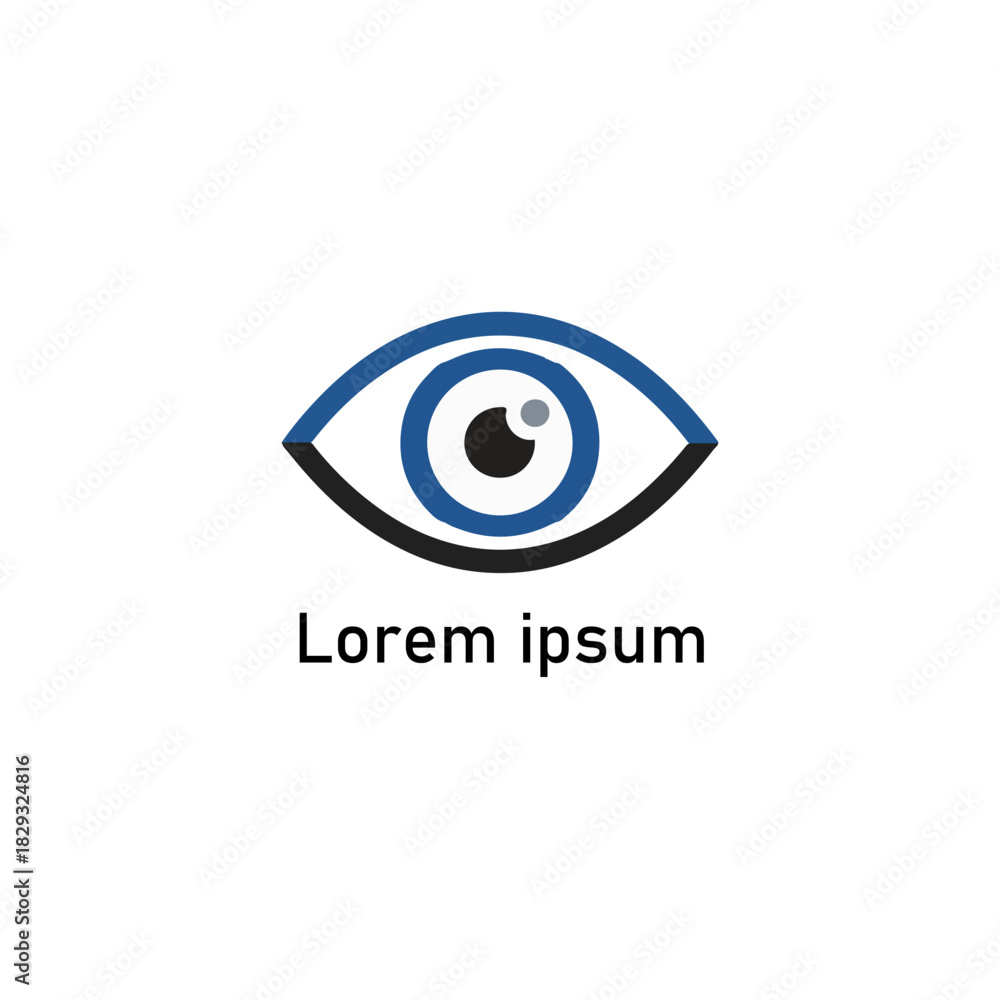 Obraz premium Eye Logo Design Conceptual Symbol Representing Vision and Observation