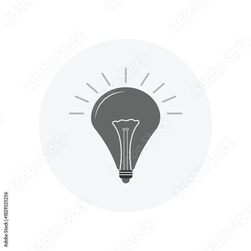Vector flat light bulb. Modern light bulb icon
