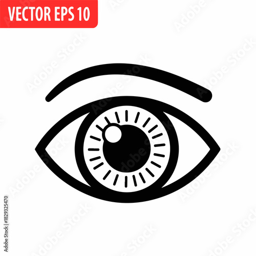 Iconic Eye A Simple Vector Illustration for Vision, Sight, and Observation