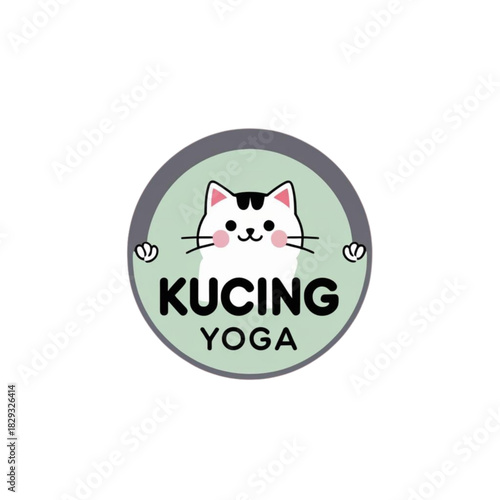 Cute Cat Doing Yoga Vector