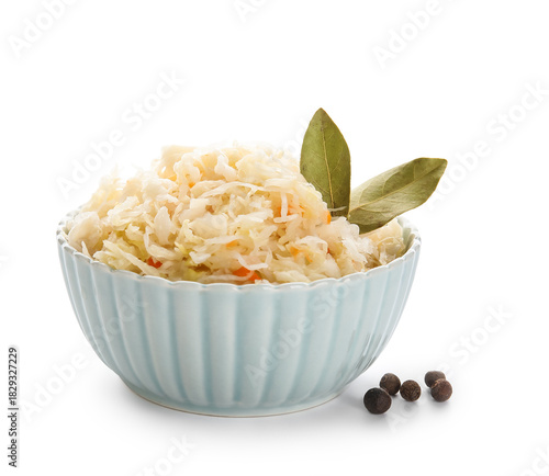 Sauerkraut in light blue bo...