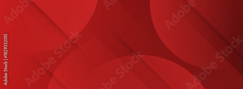 Banner background, red abstract gradient waves with smooth curved shapes.