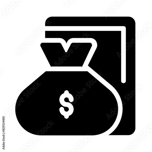 Money bag with a dollar sign, perfect for financial blogs, websites, and presentations needing a symbol of wealth.
