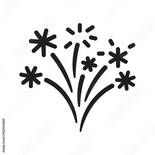 Bursting fireworks display symbolizing new year celebration and festive holiday event party fun