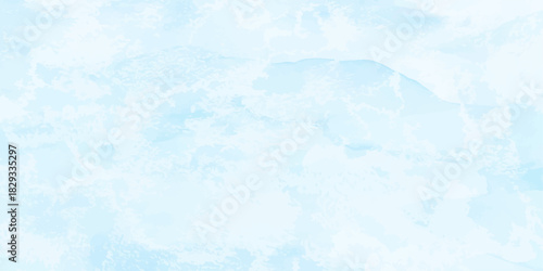 Abstract blue grunge texture background with white sky clouds, ice, and winter light pattern
