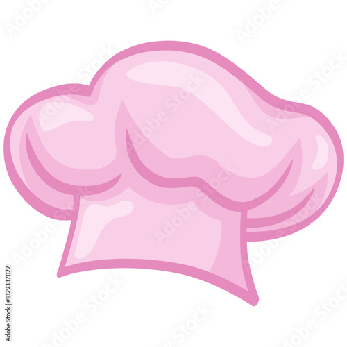 Pink Chef Hat Cartoon Illustration
