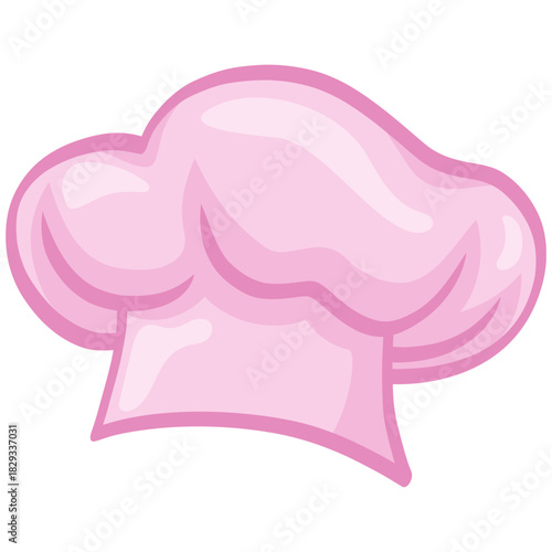 Pink Chef Hat Cartoon Illustration