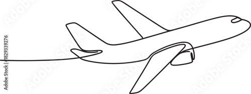 Modern jet airplane flying in the sky with wings extended