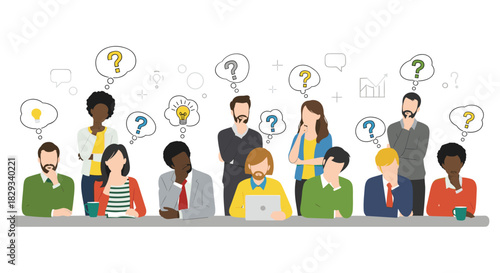 Diverse team brainstorming innovative solutions, generating fresh ideas in a collaborative workspace for strategic problem solving and business growth plans