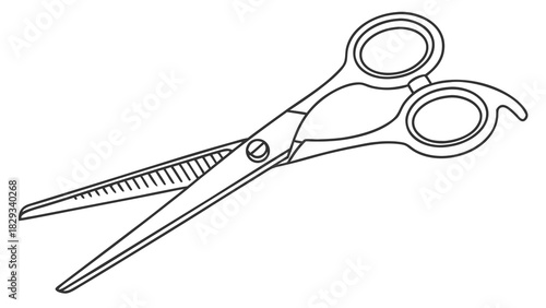 Sharp thinning shears for professional hairstyling, creating soft texture, and blending layers seamlessly, perfect for salons and stylists everywhere