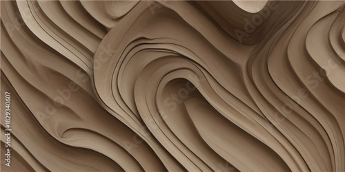 Close-up texture pattern of brown wood with a subtle wave design