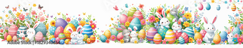 white background easter vector