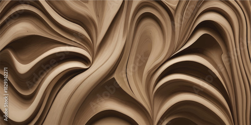 Black and white chocolate liquid swirl illustration with soft silk texture design