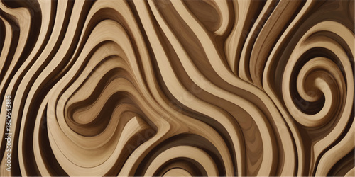 Seamless wood texture with a geometric pattern for vintage wallpaper design and brown decoration backdrop