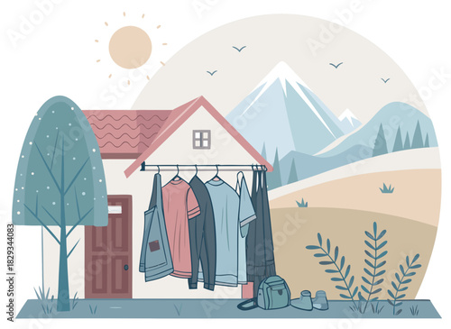 set of clothes hangers