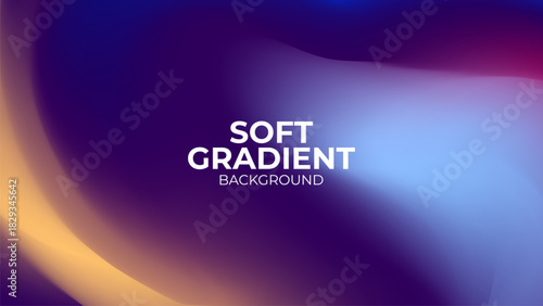 Dark Abstract Soft Gradient Background with Deep Purple, Blue, and Golden Yellow Glow