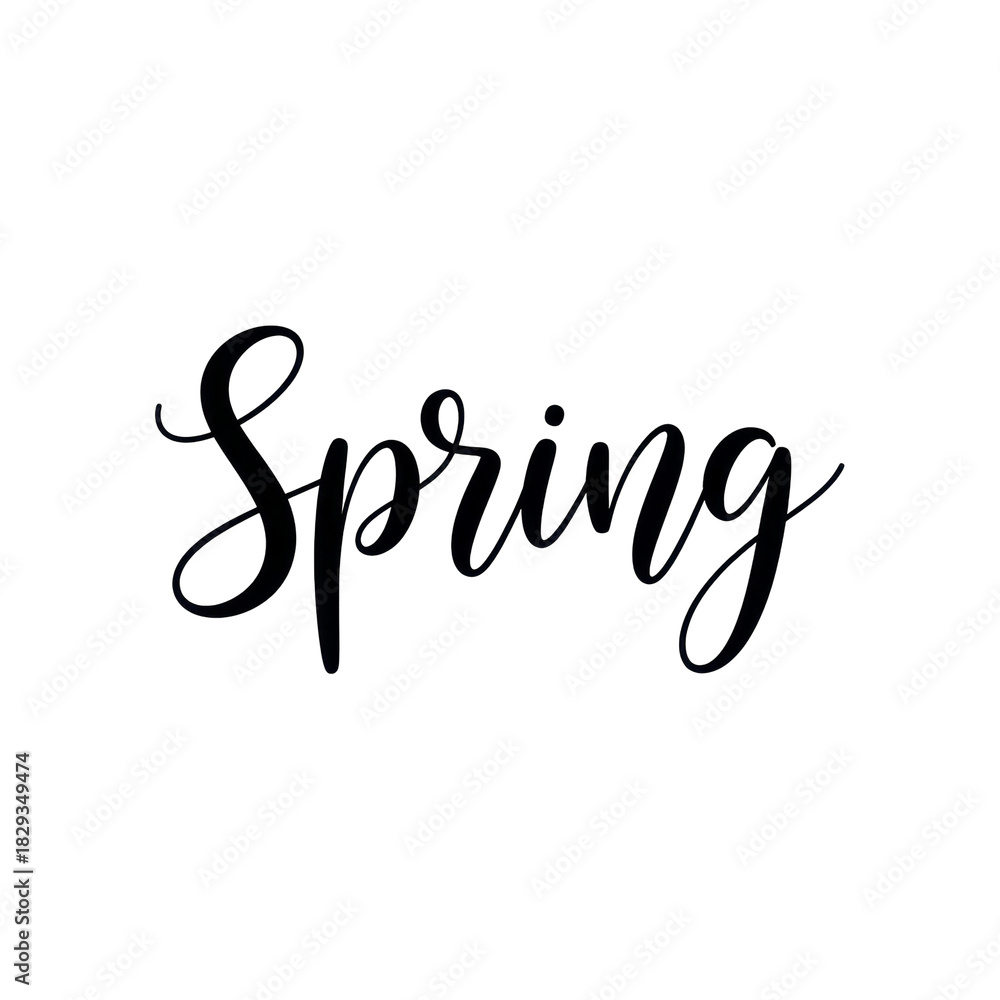 Fototapeta premium Elegant spring calligraphy for seasonal designs