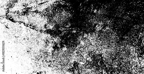 A captivating black and white abstract background texture showcasing a distressed and grunge effect with scattered speckles