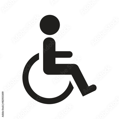 Wheelchair accessibility symbol for disabled passengers indicating inclusive airport services