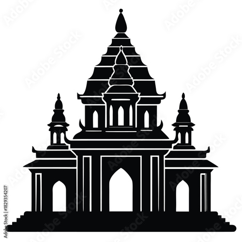 temple vector icon on white background