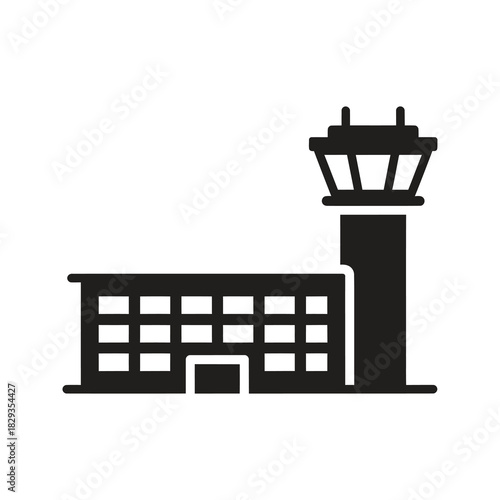 Air traffic control tower symbolizing airport operations and flight management