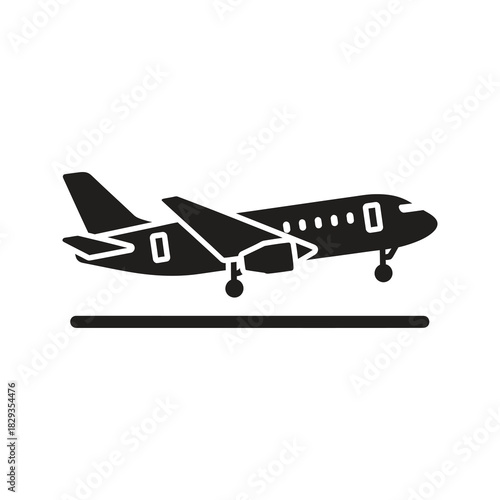 Airplane preparing for takeoff symbolizing air travel and airport departure