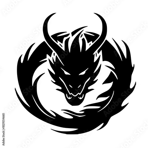 Wallpaper Mural tribal tattoo design , tattoo of the dragon Torontodigital.ca