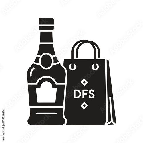 Duty free shopping bags symbolizing airport retail and travel purchases