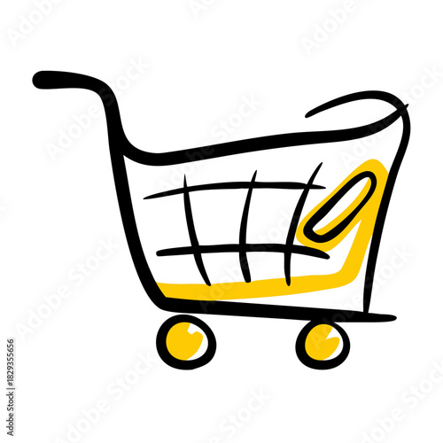Stylized shopping cart icon