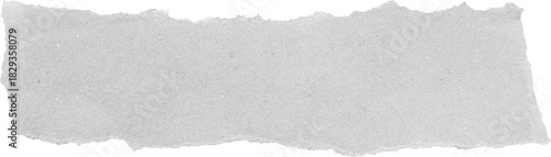 White ripped recycle craft paper torn edges strips isolated on black background