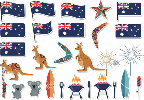 Australia Day Celebration Icons of National Pride and Heritage