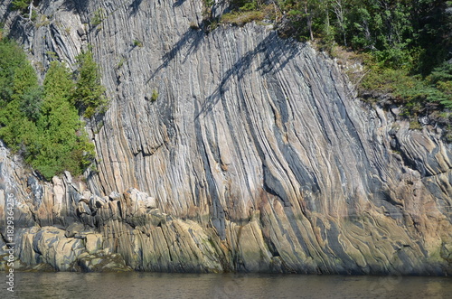 Cliff on Bonaventure Island in Quebec, Canada