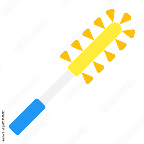 Cleaning Brush with Yellow Bristles