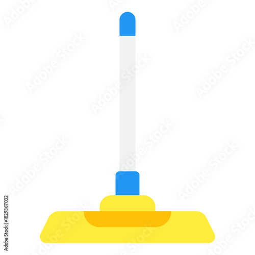 Floor Cleaning Mop with Yellow Base