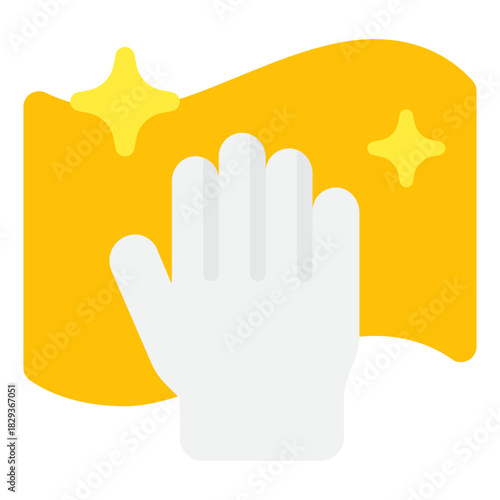 Cleaning Glove and Cloth Icon