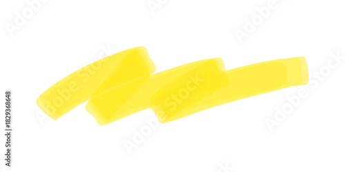 手描きマーカーのアンダーライン 黄色