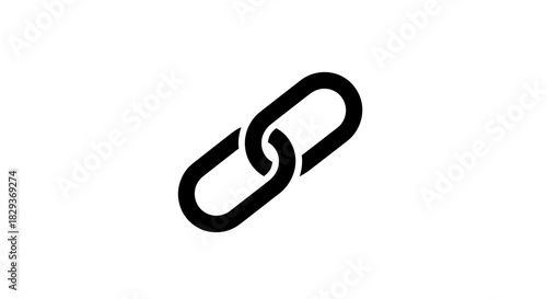 Chain link icon with transparent background