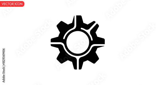 Gear icon with transparent background