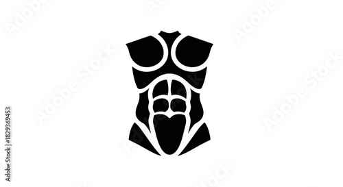 Human torso icon with transparent background