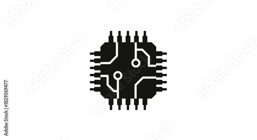 Integrated circuit icon with transparent background