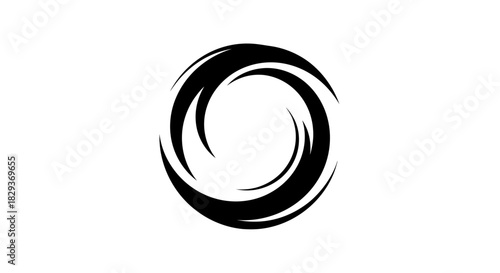 Swirling spiral shape with transparent background