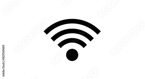 Wifi signal icon with transparent background