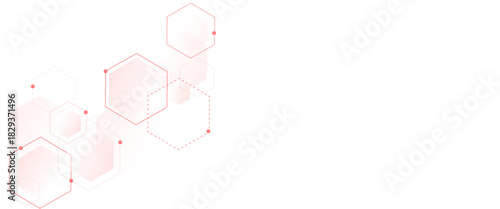 Vector hexagons pattern. Geometric abstract background with simple hexagonal elements. Medical, technology or science design