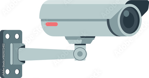 CCTV security camera illustration, modern surveillance device graphic, wall-mounted monitoring camera design, digital safety equipment for security systems and protection