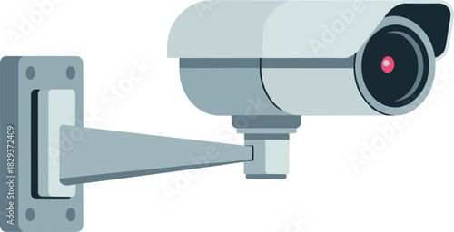 CCTV security camera illustration, modern surveillance device graphic, wall-mounted monitoring camera design, digital safety equipment for security systems and protection
