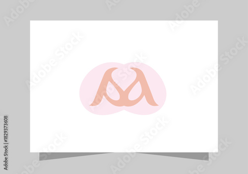 Breast cancer awareness logo, Body boobs logo design vector 