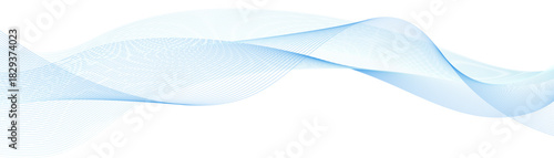 Abstract horizontal glowing blue line wave background