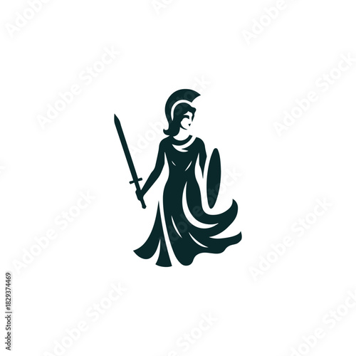 Athena Goddess of War Logo