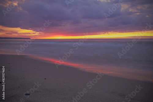 Fototapeta Naklejka Na Ścianę i Meble -  Baltic Sea beach at sunset