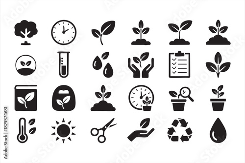 Takeaway and Street Food Outline Symbols